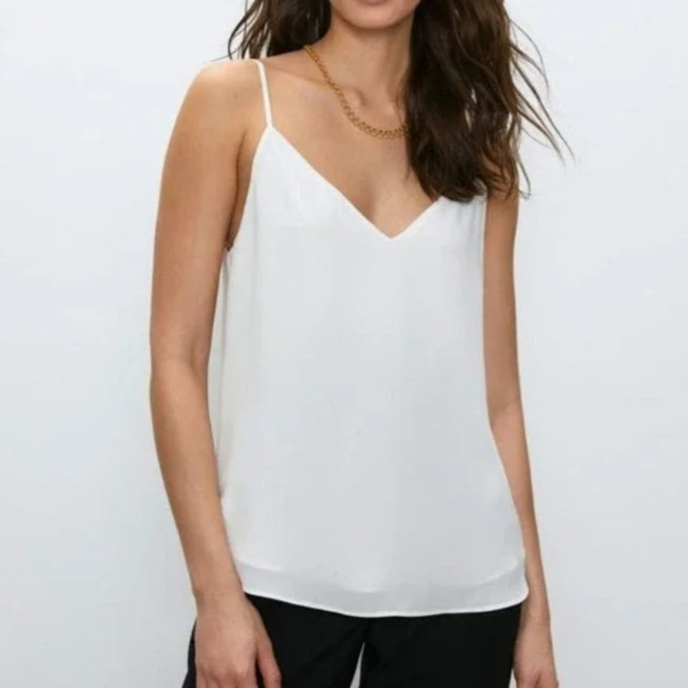 Babaton Everly White Spaghetti Strap Top